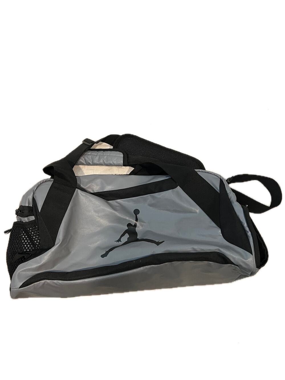 Nike Gray Black Gym Duffel Bag 18x10x10